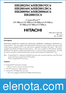 Hitachi HB288256C6 datasheet