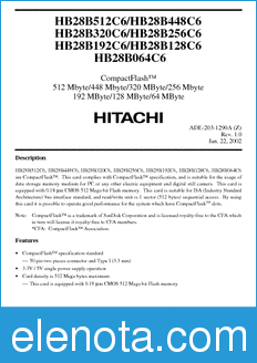 Hitachi HB28B064C6 datasheet