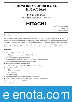 Hitachi HB28C048A6 datasheet