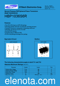 Cystech Electonics HBP1036S6R datasheet