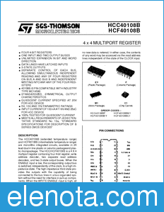 STMicroelectronics HCF40108M013TR datasheet