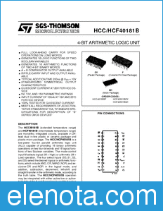 STMicroelectronics HCF40181M013TR datasheet