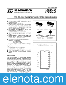 STMicroelectronics HCF4543BEY datasheet