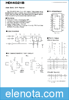Hitachi Semiconductor HD14021 datasheet