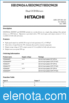Hitachi HD29026A datasheet