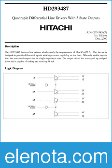 Hitachi HD293487 datasheet