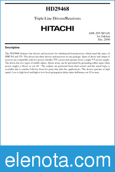 Hitachi HD29468 datasheet
