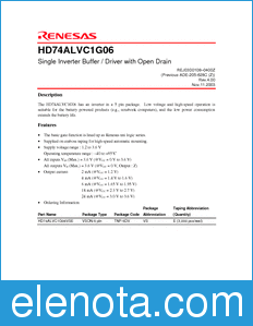 Renesas HD74ALVC1G06 datasheet