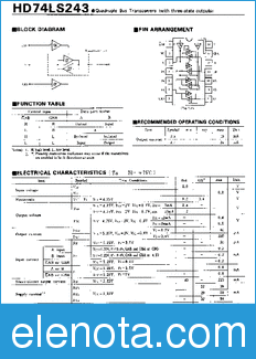 Hitachi HD74LS243 datasheet