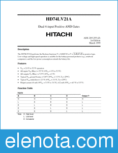 Hitachi HD74LV21A datasheet
