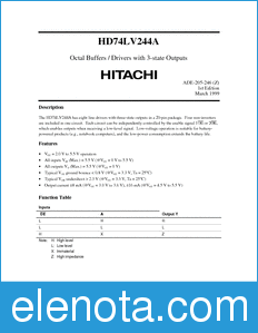 Hitachi HD74LV244A datasheet