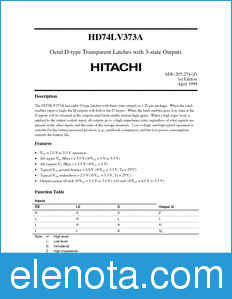 Hitachi HD74LV373A datasheet