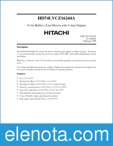Hitachi HD74LVCZ16244A datasheet