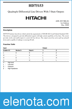 Hitachi HD75153 datasheet