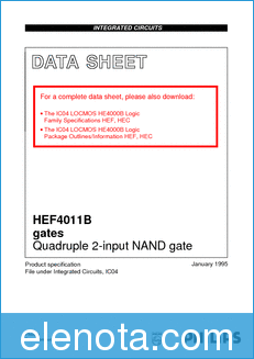 NXP Semiconductors HEF4011BP datasheet