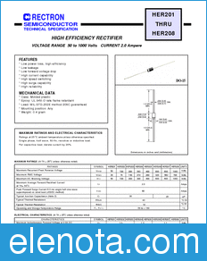 Rectron HER201-B datasheet