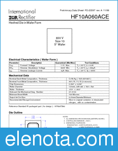 International Rectifier HF10A060ACE datasheet