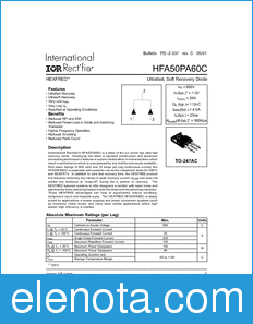 International Rectifier HFA50PA60C datasheet