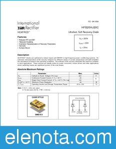 International Rectifier HFB20HJ20C datasheet