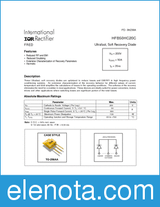 International Rectifier HFB50HC20C datasheet