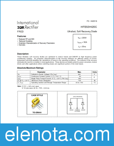 International Rectifier HFB50HI20C datasheet