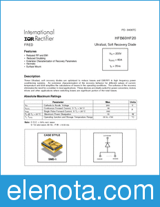 International Rectifier HFB60HF20 datasheet