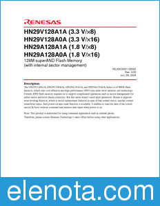 Renesas HN29V128A1A datasheet