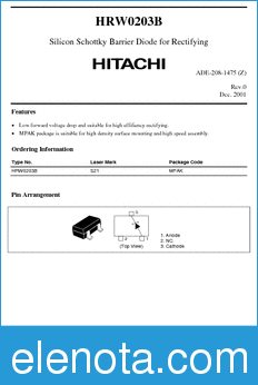 Hitachi HRW0203B datasheet