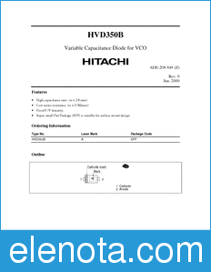 Hitachi HVD350B datasheet