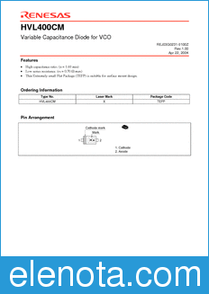 Renesas HVL400CM datasheet