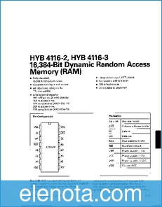 Siemens HYB4116 datasheet