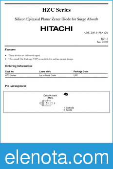 Hitachi HZC3.9 datasheet
