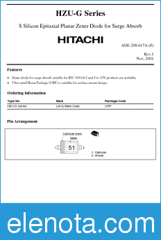 Hitachi HZU6.8G datasheet