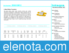 INTEGRA TECHNOLOGIES IB0810M12 datasheet