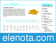INTEGRA TECHNOLOGIES IB0810M210 datasheet