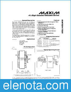 Maxim ICM7224 datasheet
