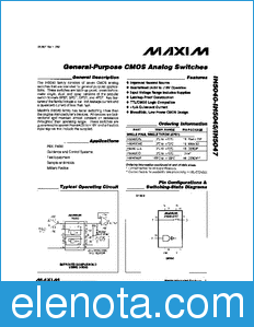 Maxim IH5040 datasheet