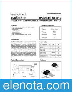 International Rectifier IPS5451 datasheet
