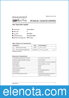 International Rectifier IR180LM..CS02CB datasheet