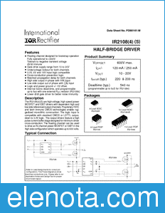 International Rectifier IR2108(4) datasheet