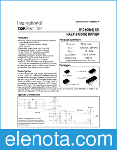 International Rectifier IR2109(4) datasheet