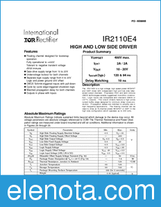 International Rectifier IR2110E4 datasheet