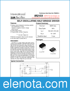 International Rectifier IR2151 datasheet