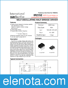 International Rectifier IR2152 datasheet