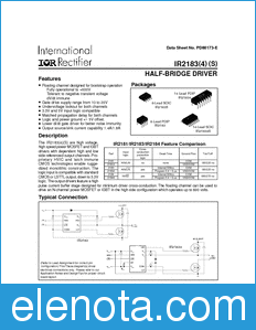 International Rectifier IR2183(4) datasheet