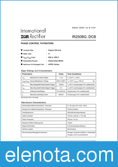 International Rectifier IR250BG..DCB datasheet