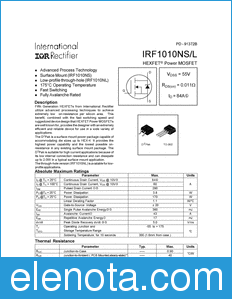 International Rectifier IRF1010NS/L datasheet