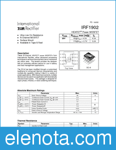 International Rectifier IRF1902 datasheet