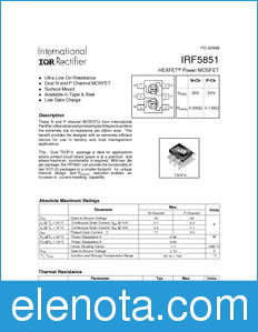 International Rectifier IRF5851 datasheet