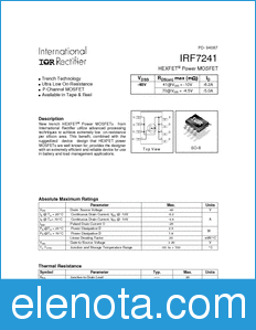 International Rectifier IRF7241 datasheet
